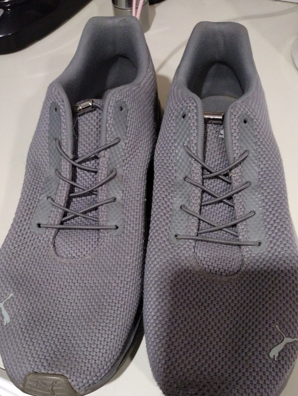 Men's Puma Cell Ultimate Gray Mesh Slip-On Sneakers